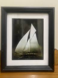 Boats Wall Paper Art In Box Shadow Box Frame 10" X 12" Black ...