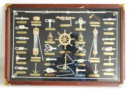 Framed Nautical Display Including Knots