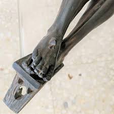 Large Antique Tin Jesus Christ Wall Figure, 1880 | Chairish