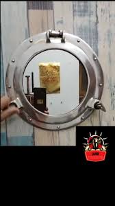 12 Inches Brass Porthole Round Mirror Nautical Maritime Wall ...