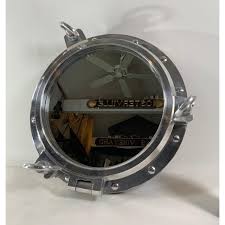 Aluminum Ship's Porthole Mirror | Chairish