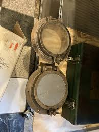 Vintage Brass Porthole Lot 2 MAKE OFFER PLEASE OLD AND HEAVY ...