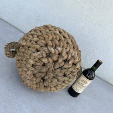 Antique French Demijohn Jeanne Wine Bottle in Rope Cage ...