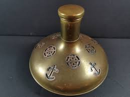 Vintage Nautical Decanter Bottle Anchor and Ships Wheel Copper and Brass Metal and Glass Swedish Made in Sweden Scandinavian 1950's - Etsy Israel