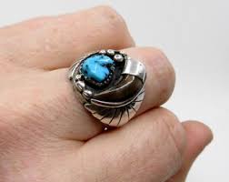 Vintage Sterling Silver Navajo Turquoise Overlay Applique ...