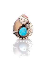 Lot - NATIVE AMERICAN STERLING SILVER TURQUOISE, CORAL ...