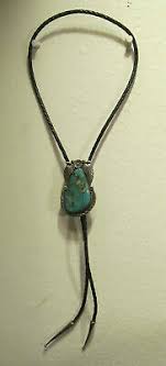 Vintage 925 Sterling Silver Navajo Turquoise Bolo Tie ...