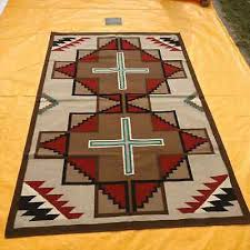 Southwestern Brown Navajo Kilim Rug Handwoven Wool Native Aztec Pattern Area Rug | eBay
