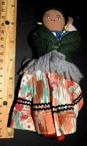 Vintage 1960's Navajo Handmade 7" DOLL with Glass beaded Jewelry and Baby | eBay