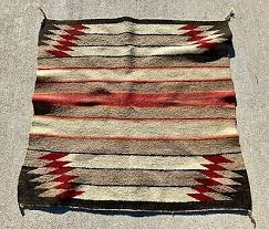 Antique Square Navajo Rug Saddle Blanket Lazy Lines 29” X 29” | eBay