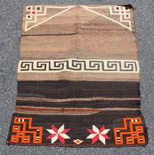 Lot - NATIVE AMERICAN WOOL DOUBLE SADDLE BLANKET, NAVAJO
