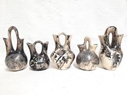 Native American Made Ceramic Horsehair Wedding Vase Pottery