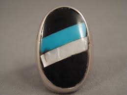 Intricate! Vintage Navajo Turquoise Inlay Sterling Native American Jew – Nativo Arts