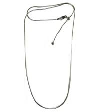 Sterling Silver Chain Necklace Luxe Silky Snake Adjustable ...