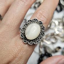 Navajo Ring Size 7 Mother of Pearl Vintage Sterling Silver Women - Etsy Israel