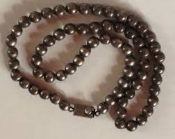 Old Vintage Handmade Sterling Silver Bead 23" Necklace - Etsy