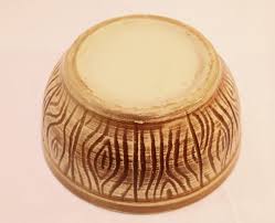 Watt Pottery VTG Wood Grain Farm Kitchen Bowl 6 1/4 see ...