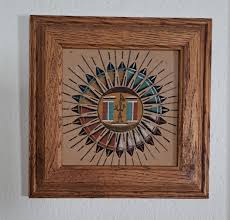 Navajo Sand Painting Signed J Begay - Etsy