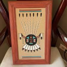 Navajo | Art | Signed Navajo Sandpainting Sun Creator By ...