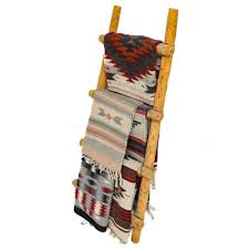 Sold at Auction: Vintage Native American Indian Pine Kiva Ladder Along with Five Native American Style Wool Blankets