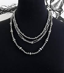 Cruset 3 Strand Varied Navajo & Textured Paperclip Fashion ...