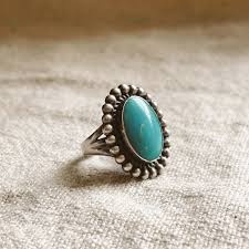 Vintage Navajo Oval Bead Turquoise Ring – Midland Shop