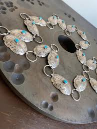 Vintage Sterling Silver & Sleeping Beauty Turquoise Concho ...