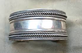 VINTAGE HEAVY 2 OZ 925 SILVER 1 1/4'' WIDE WRIST UNISEX BAND CUFF BRACELET | eBay