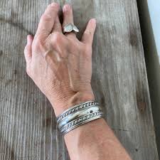 Antique Sterling Silver Napkin Ring Cuff Bracelet – Laughing ...