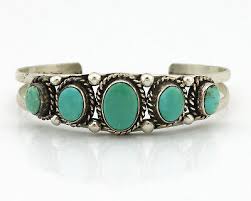 Women's Navajo .925 Silver Turquoise Mountain Native American Artist C.80's | eBay