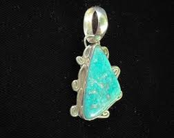 Sterling Silver Pendant With Turquoise Navajo Handmade - Etsy