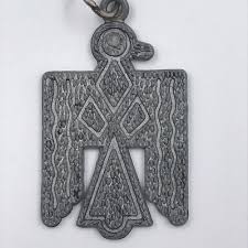 Vintage Metal Eagle Key Chain 4 in L Geometric Tribal ...