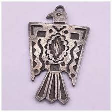 Navajo Vintage Thunderbird Reversible Pendant Tufa Cast ...