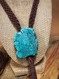 Braided Boho Natural Stone Necklace ( Brown / Turquoise ) FINAL SALE – Ale Accessories