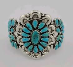 Vintage Wilson Native American Navajo Petit Point Turquoise Bracelet | eBay