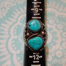 Accessories | Vintage Navajo Turquoise Ring Sz 15 | Poshmark