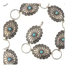 Lot - Vintage Kingman Turquoise Link Concho belt