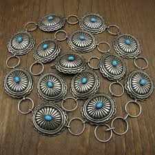 Vintage Navajo Sterling Silver And Turquoise Link Concho Belt by Calvin Martinez | Mac's Indian Jewelry