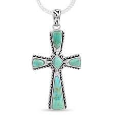 Mission Turquoise Cross Pendant