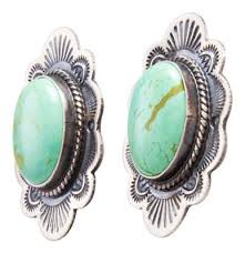 Navajo Native American Variscite Earrings by Michael and Rosita Calladitto SKU23 | eBay