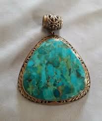 Designer Fine Jewelry Large Turquoise Pendant | eBay
