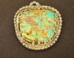 Sterling Turquoise Pendant - Etsy