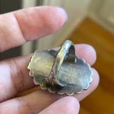 Turquoise Ring - Beaded Edge - Sterling Silver - Native ...