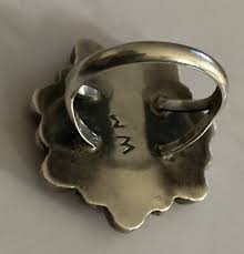 Nice Vintage Navajo Wilbert Meyers Sterling Silver Cluster ...