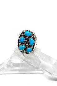Kingman Turquoise Nugget and Sterling Silver Men's Ring ...