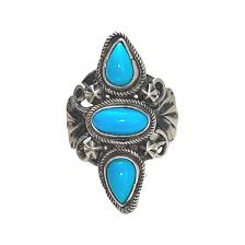 Navajo Native American Sleeping Beauty Turquoise Ring Size 7 ...