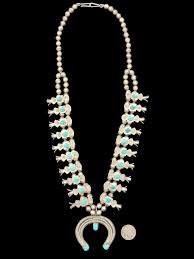 Circa 1940s Turquoise and Sterling Silver Box Bow Squash ...