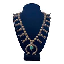 Vintage Coin Silver Navajo Squash Blossom Necklace – The ...