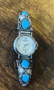 Navajo Sterling Silver & Turquoise Watch - Etsy