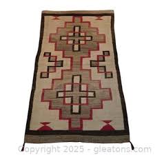 Vintage Native American Navajo Rug, Brown/Beige/Red Auction | Gleaton's, Metro Atlanta Auction Company, Estate Sale & Business Marketplace